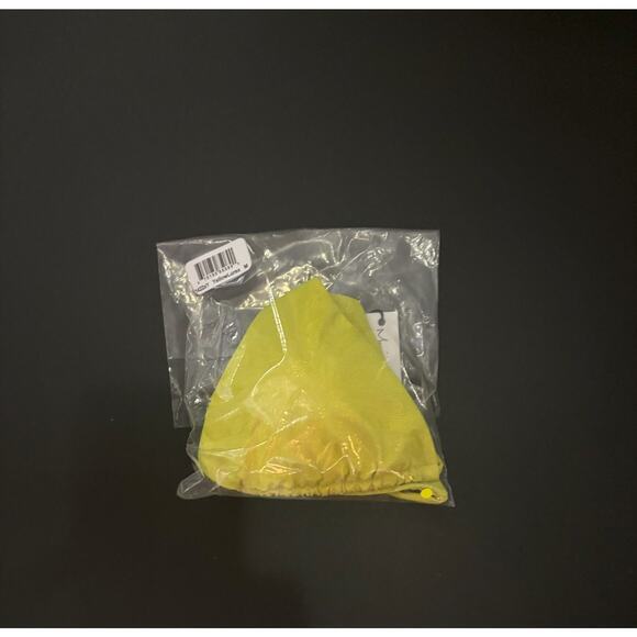 Monica Hansen Beachwear NWT Triangle Yellow Lurex Bikini Top‎ Size Medium - Picture 2 of 2